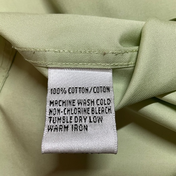 TALBOTS 100% Cotton Wrinkle Resistant Button Front Shirt Turn Back Cuffs Sz 16 - Picture 8 of 9